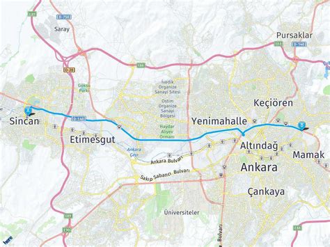 istanbul ankara sincan kaç km